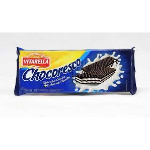 Biscoito Vitarella Wafer Chocoresco Chocolate 120g