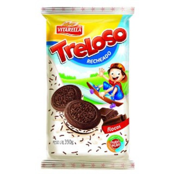 Biscoito Vitarella Treloso Flocos 390g