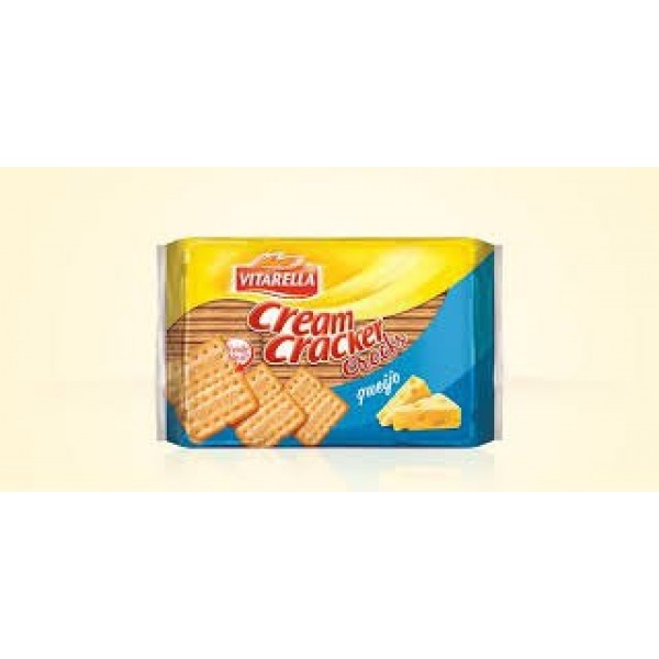 Biscoito Vitarella Cream Cracker Crocks Sabor Queijo 400G