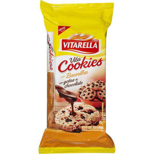 Biscoito Vitarella Vita Cookies Baunilha com Gotas de Chocolate