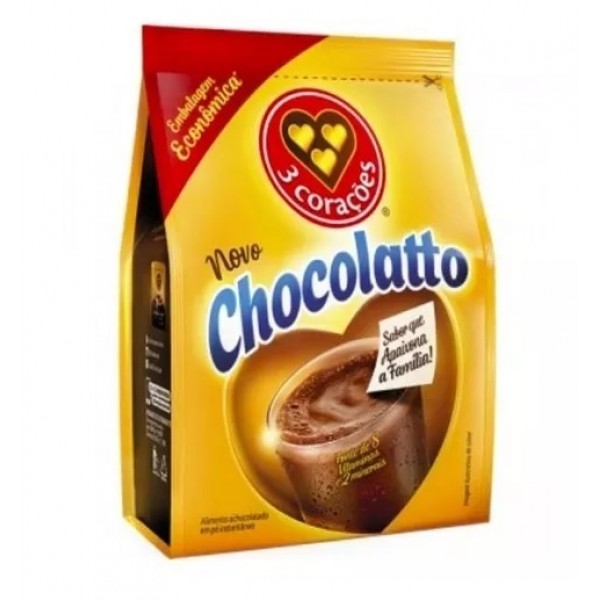 Achocolatado em Pó Chocolatto 3 Corações Sachê 200g