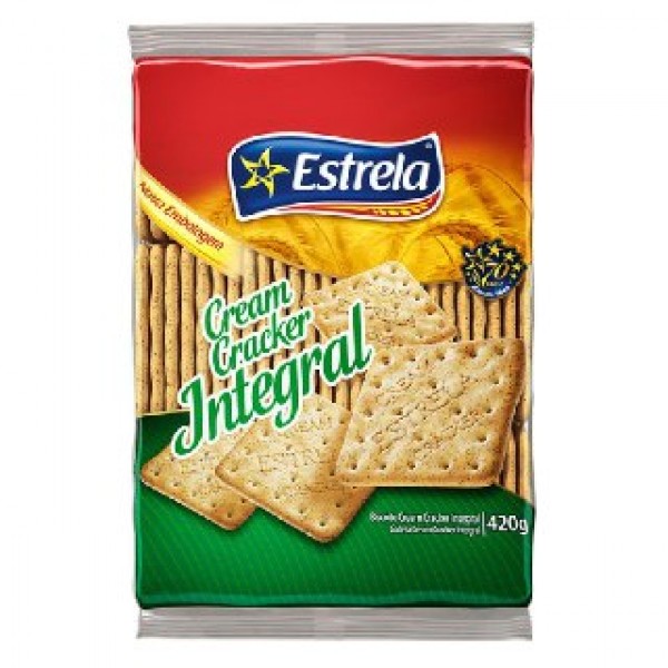 Biscoito Estrela Cream Cracker Integral 420G