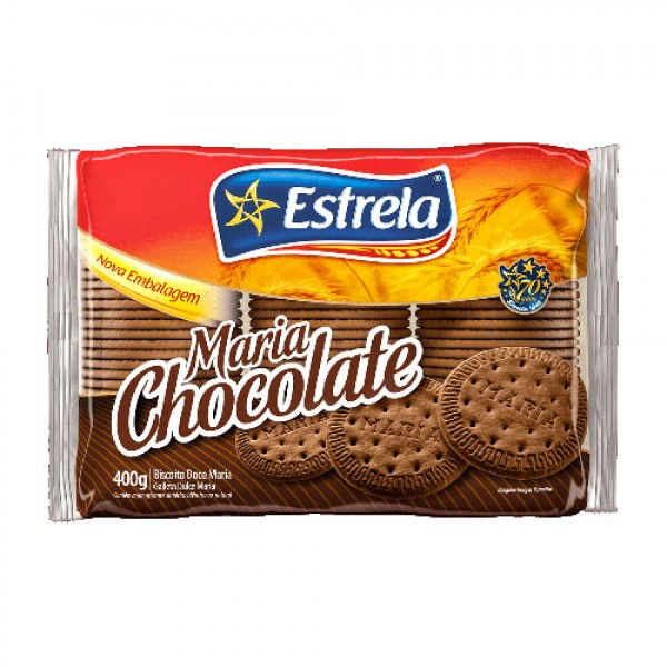 Biscoito Estrela Maria Chocolate 400G