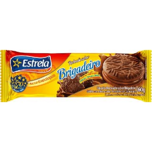 Biscoito Estrela Recheado Brigadeiro 60G