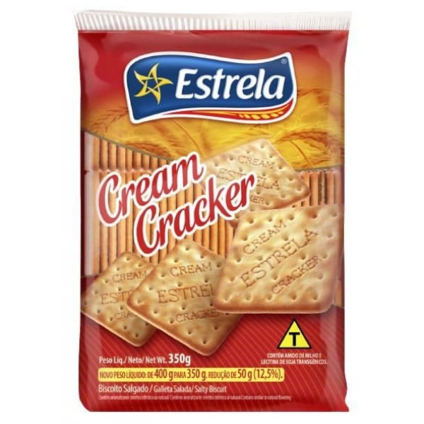 Biscoito Estrela  Cream Cracker Tradicional 350G