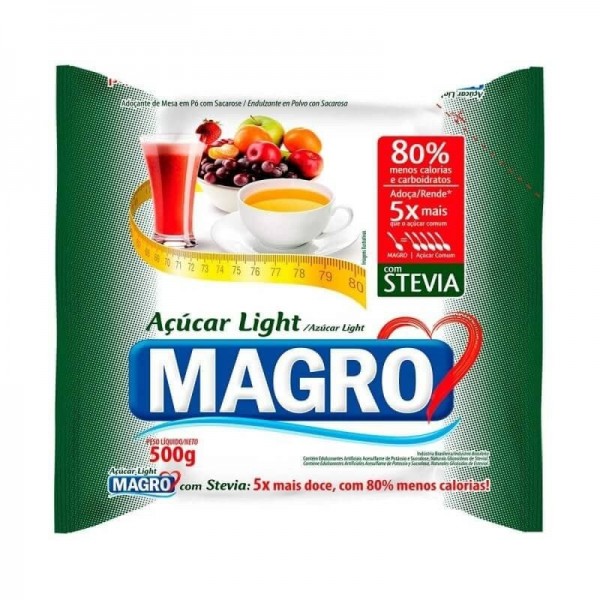 Açucar Magro Light com Stevía 500G