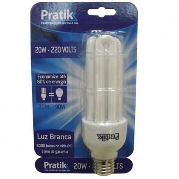 Lâmpada Eletrônica Pratilk Branca 20W 220V