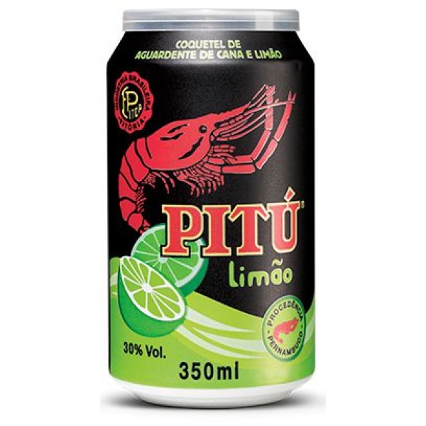 Aguardente Pitú Lata Limão 350ml