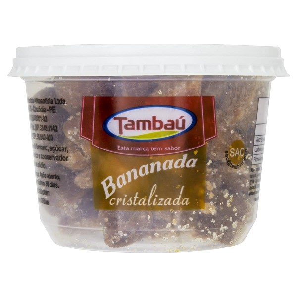 Doce Bananada Cristalizada Tambaú 400g