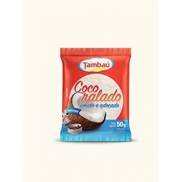 Coco Ralado Úmido e Adoçado Tambaú 50g