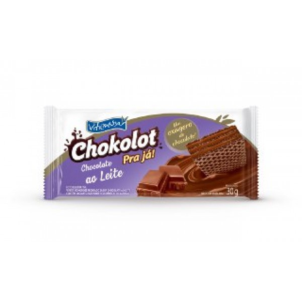 Biscoito Vitamassa Wafer Chokolot Chocolate ao Leite 30g