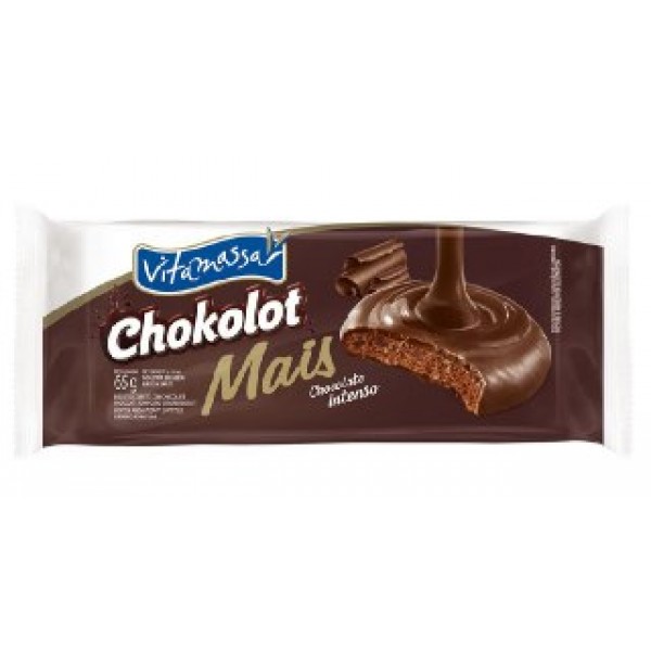 Biscoito Vitamassa Chokolot Chocolate Intenso 65g