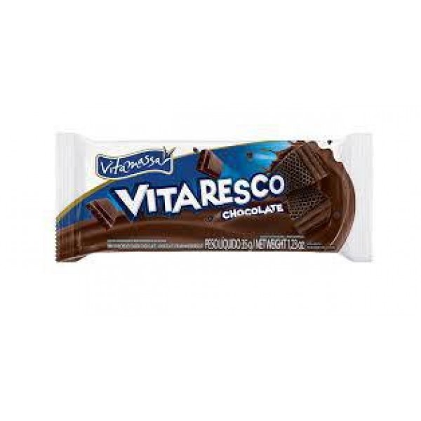 Biscoito Vitamassa Vitaresco Wafer Chocolate 35g