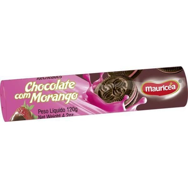 Biscoito Mauricéa Recheado Chocolate com Morango 120G