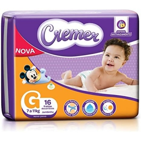 Fralda Cremer Disney Jumbinho G 16 Unidades