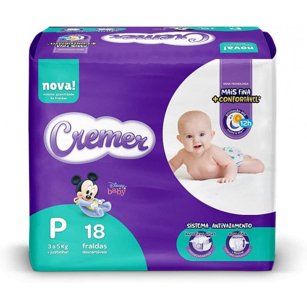 Fralda Cremer Disney Jumbinho P 18 Unidades