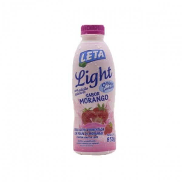 Iogurte com Polpa de Morango Light Leta 580ML