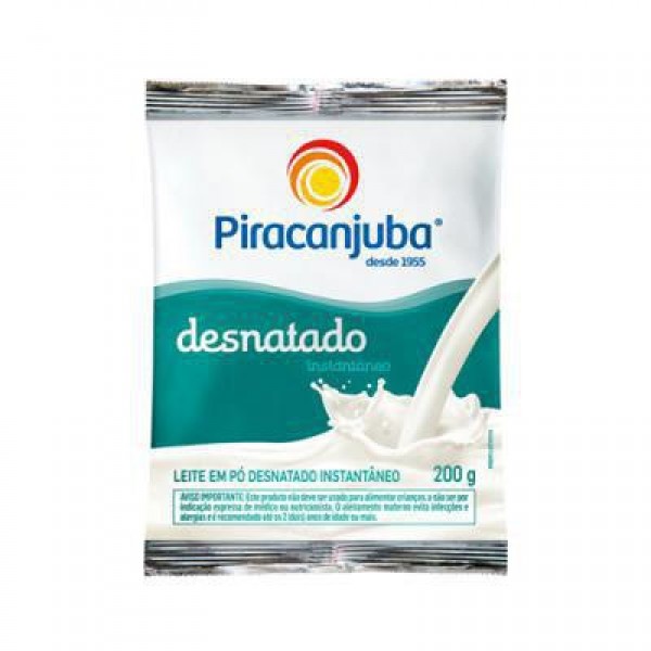 Leite em Pó Desnatado Piracanjuba 200g