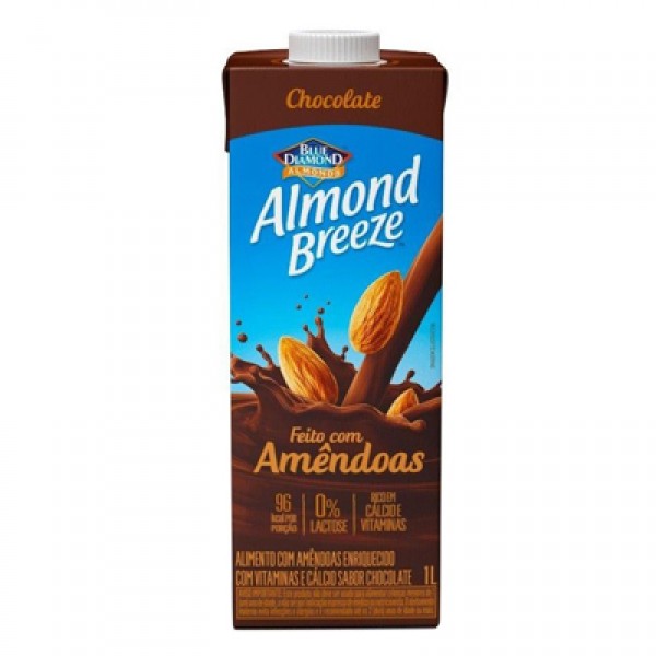 Alimento com Amêndoas Almond Breeze Chocolate 1LT