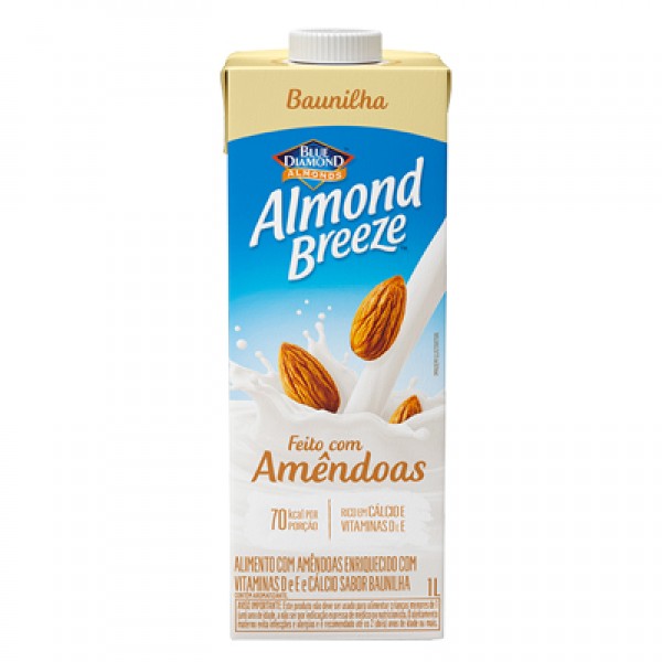 Alimento com Amêndoas Almond Breeze Baunilha 1LT