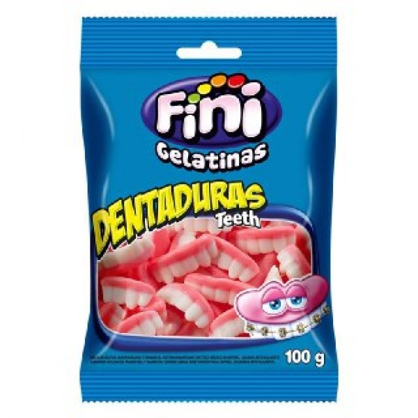 Bala Gelatina Dentaduras 100g - Fini