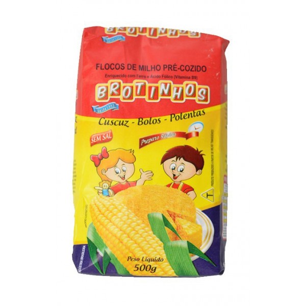 Flocos De Milho Pré-Cozido Brotinhos 500g 