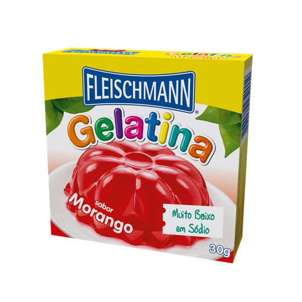 Gelatina Em Pó Sabor Morango Fleischmann 20G 