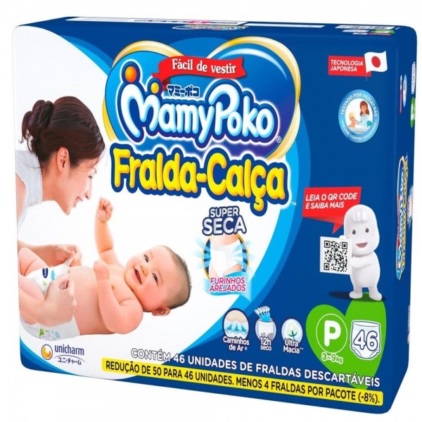 Fralda Calça Mamypoko Jumbo P 46 Unidades