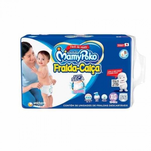 Fralda Calça Mamypoko Super Seca Mega XG  56 Unidades