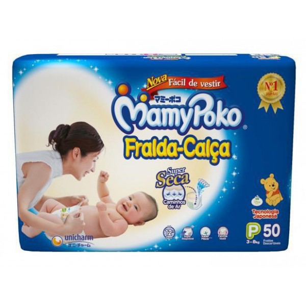 Fralda Calça Mamypoko Mega P - 50 Unidades
