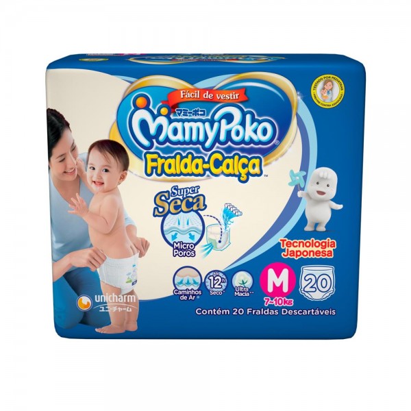 Fralda Calça MamyPoko Regular M - 20 unidades