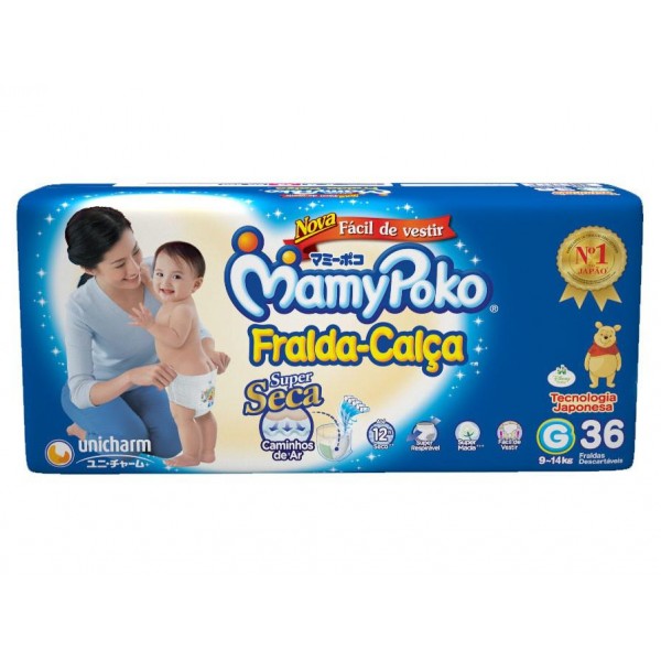 Fralda Calça MamyPoko Mega G - 36 Unidades