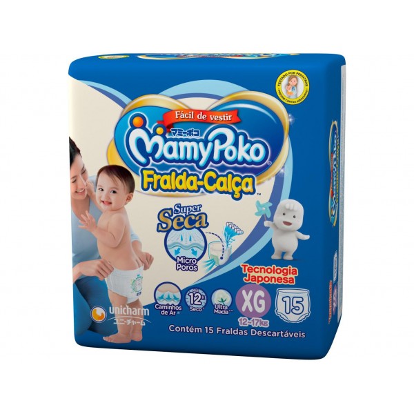 Fralda Calça MamyPoko Regular XG - 15 unidades