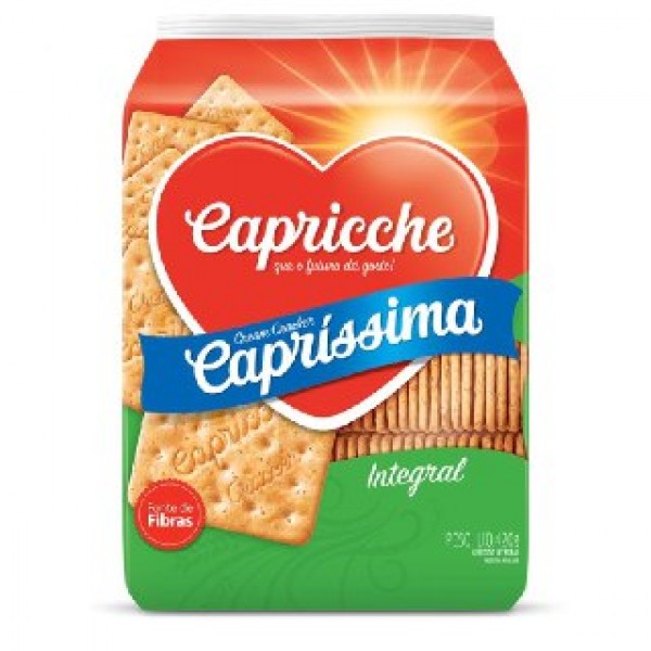 Biscoito Capricche Cream Cracker Integral 400G