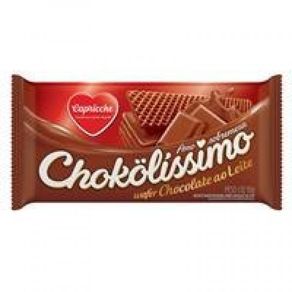 Biscoito Capricche Wafer Chokossimo Chocolate ao Leite 90G