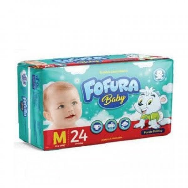 Fralda Fofura Baby Prático  M 24 UND 